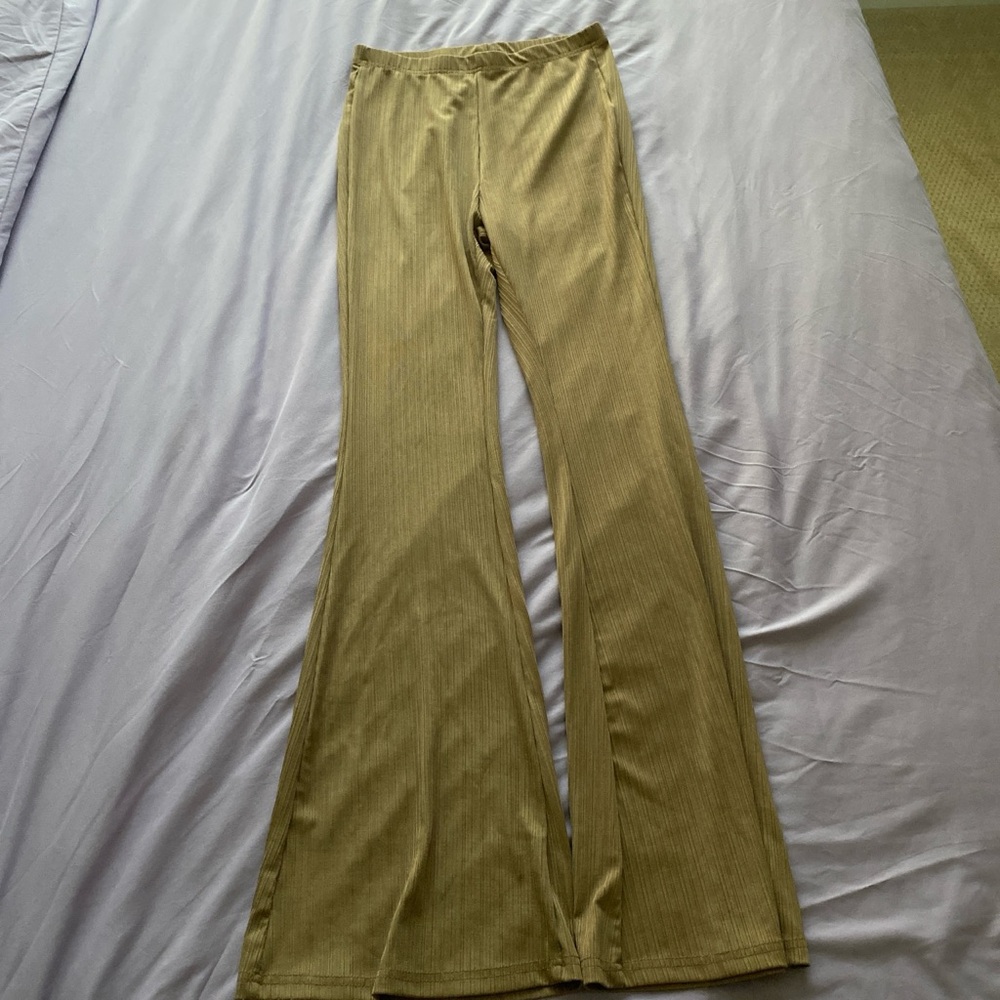 SHEIN Tan Ribbed Pants